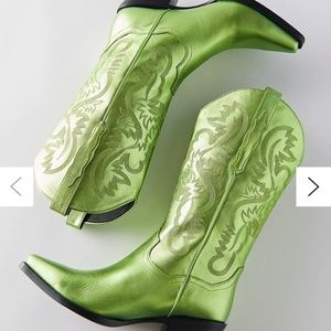 Jeffrey Campbell- Dagget Boots Green Metallic